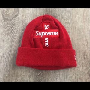 Supreme all Red Cross beanie